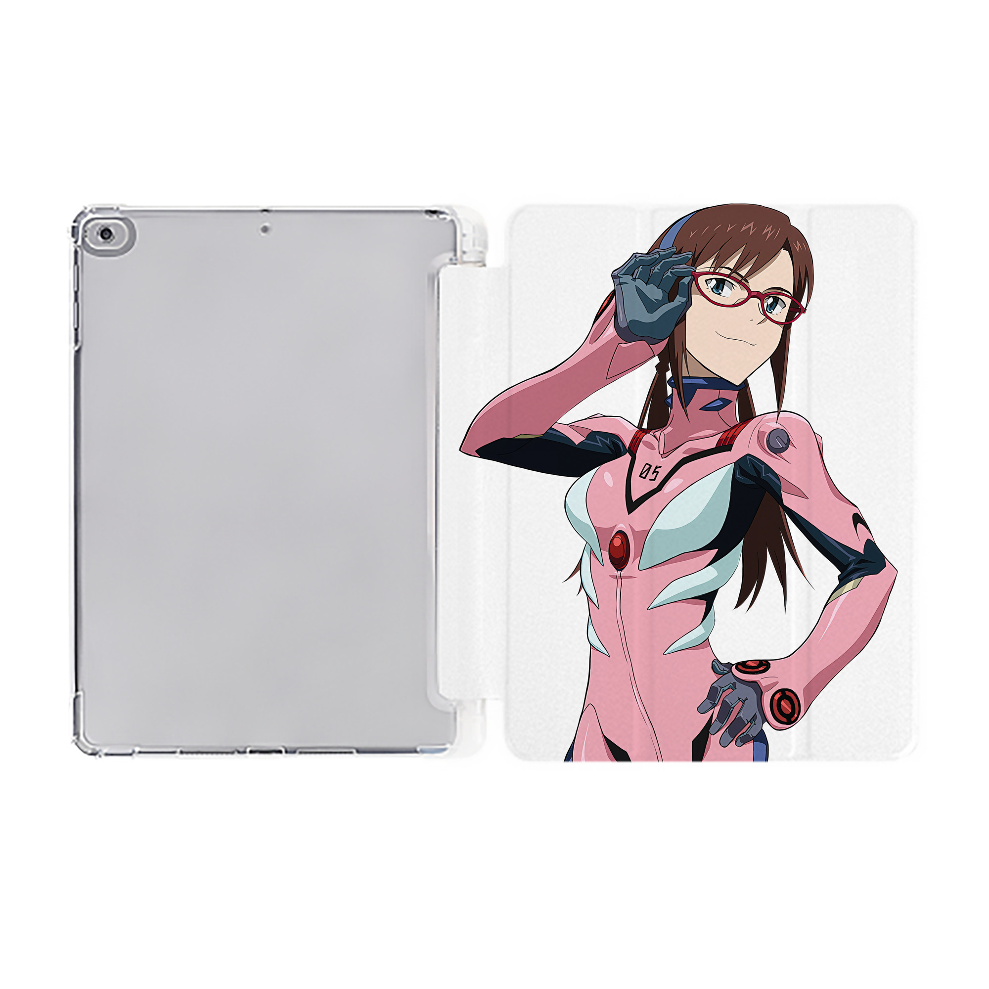 （画像用） EVA 新世紀エヴァンゲリオン IPad ケース ペン収納付き 三つ折りスタンド PUレザー×シリコン 対応機種9.5/10.5/10.9インチ